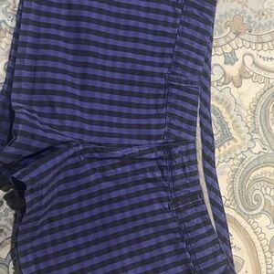 Nike Blue and Black Striped Athletic Shorts